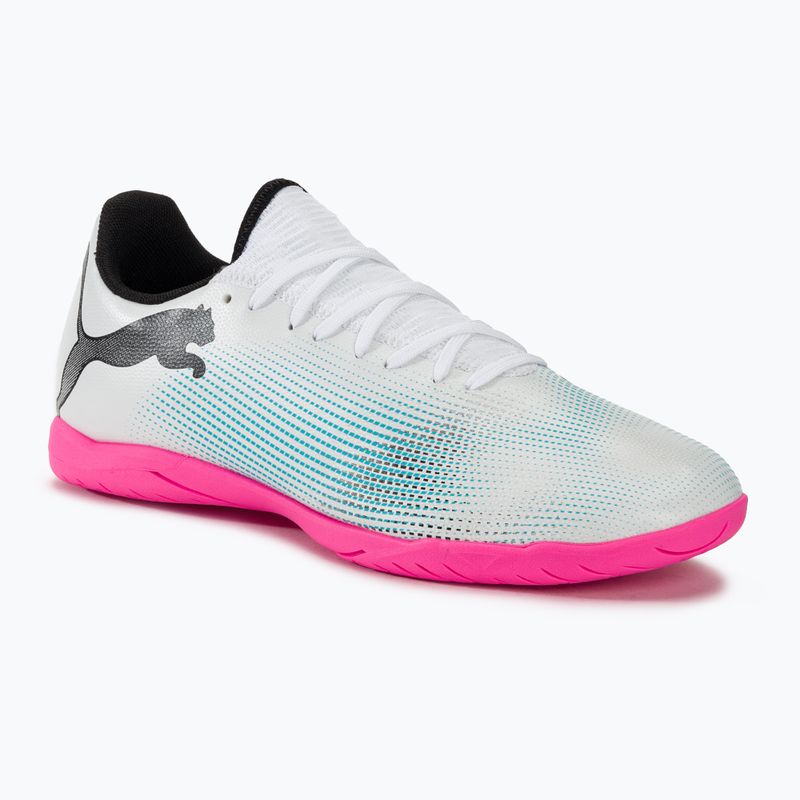 PUMA Future 7 Play IT Fußballschuhe puma weiß/puma schwarz/poison pink