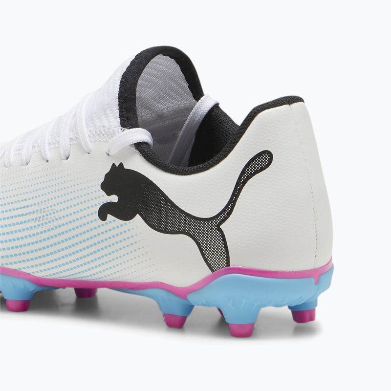 Kinder Fußballschuhe PUMA Future 7 Play FG/AG puma weiß/puma schwarz/poison pink 8