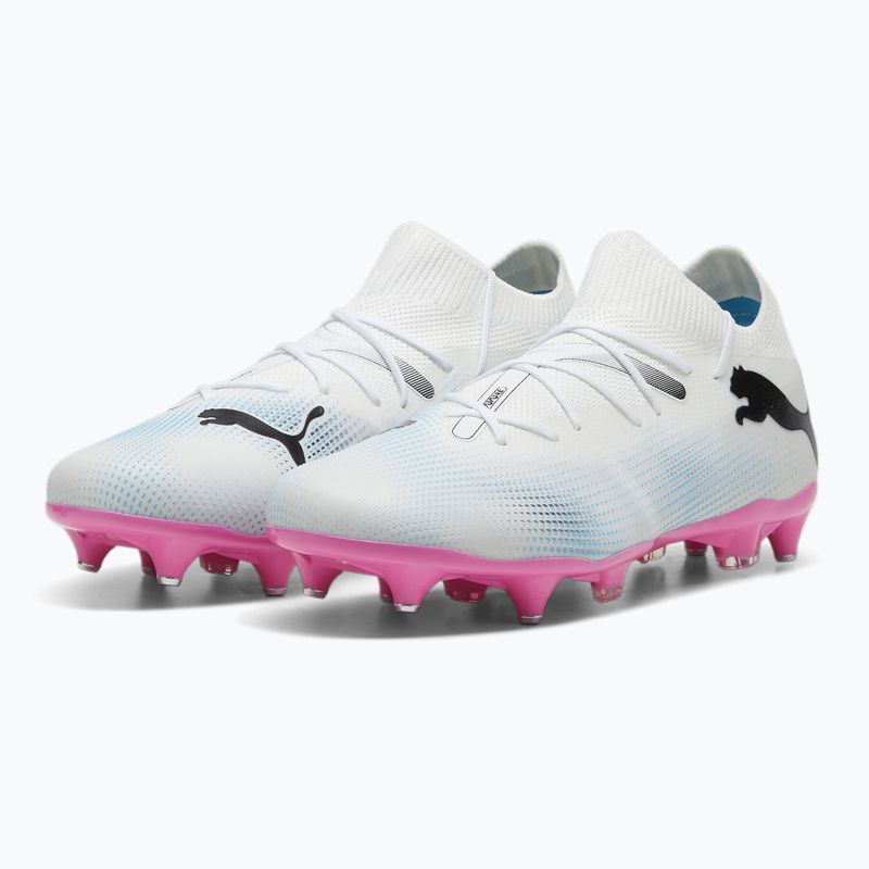 PUMA Future 7 Match MxSG Fußballschuhe puma weiß/puma schwarz/poison pink 10