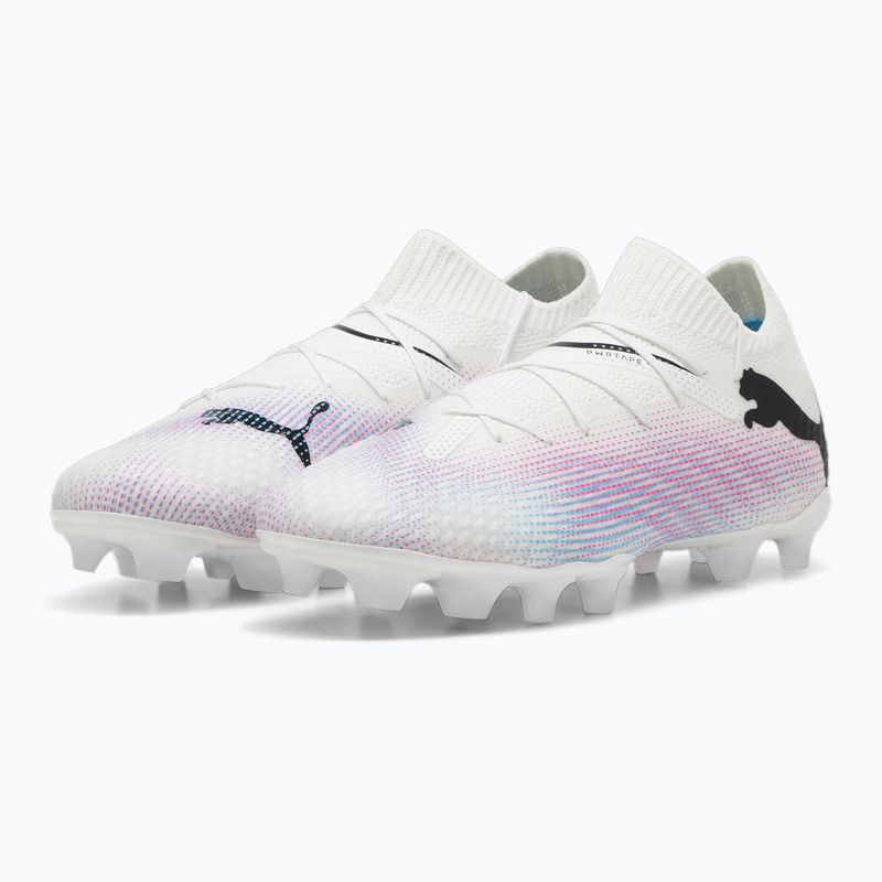 PUMA Future 7 Pro FG/AG Jr Kinder Fußballschuhe puma weiß/puma schwarz/poison pink 10
