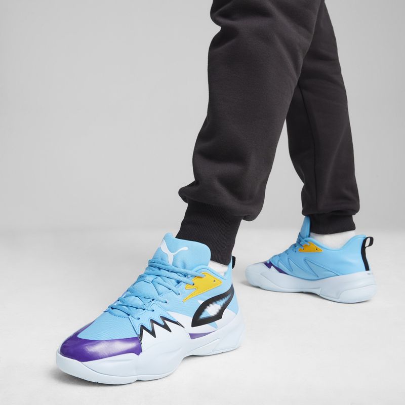 PUMA Genetics Herren Basketball Schuhe leuchtend blau/eisblau 4