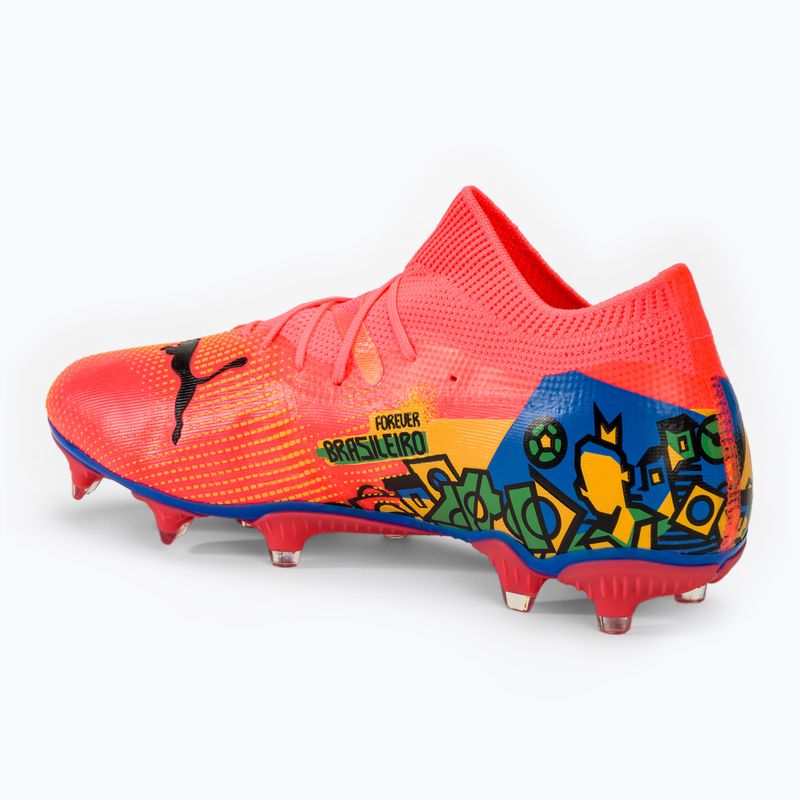 PUMA Future 7 Match Neymar Jr FG/AG Fußballschuhe sunset glow/schwarz/sun stream/puma grün/blau 3