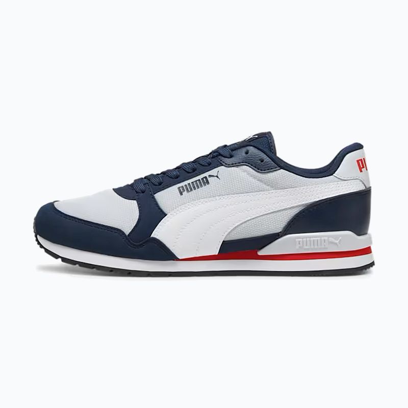 PUMA ST Runner v3 Mesh silberne Nebel/weiß/club navy/für alle Zeit rot/schwarz Schuhe 8