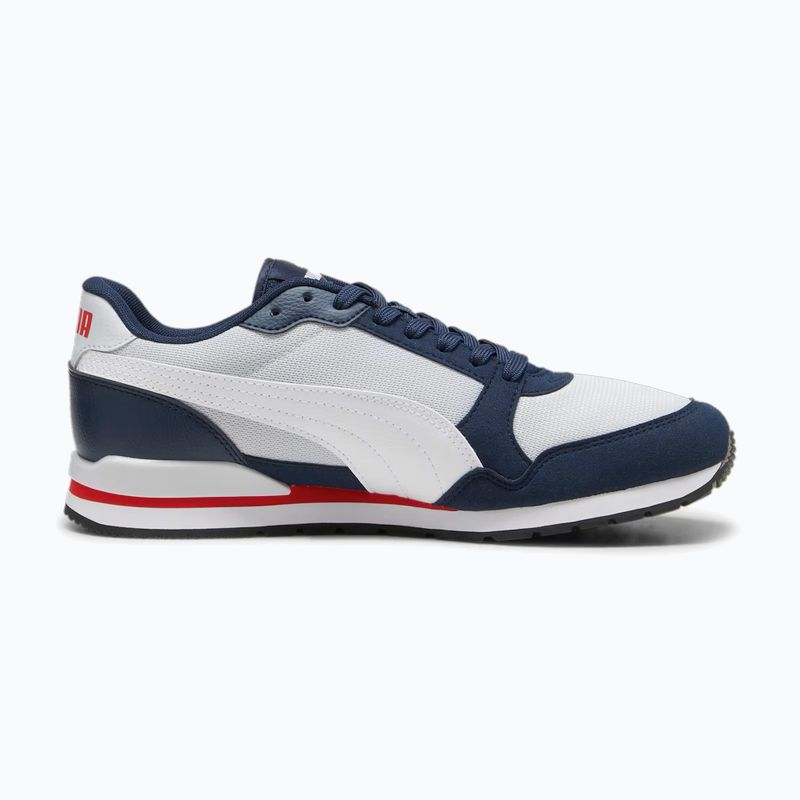 PUMA ST Runner v3 Mesh silberne Nebel/weiß/club navy/für alle Zeit rot/schwarz Schuhe 9