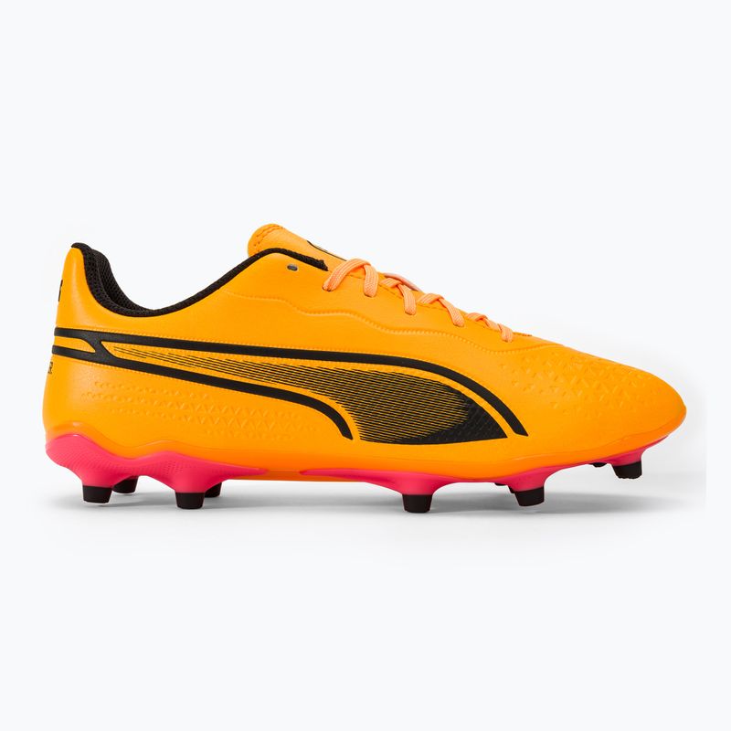 PUMA King Match Fg/Ag sun stream/puma schwarz/sunset glow Fußballschuhe 2