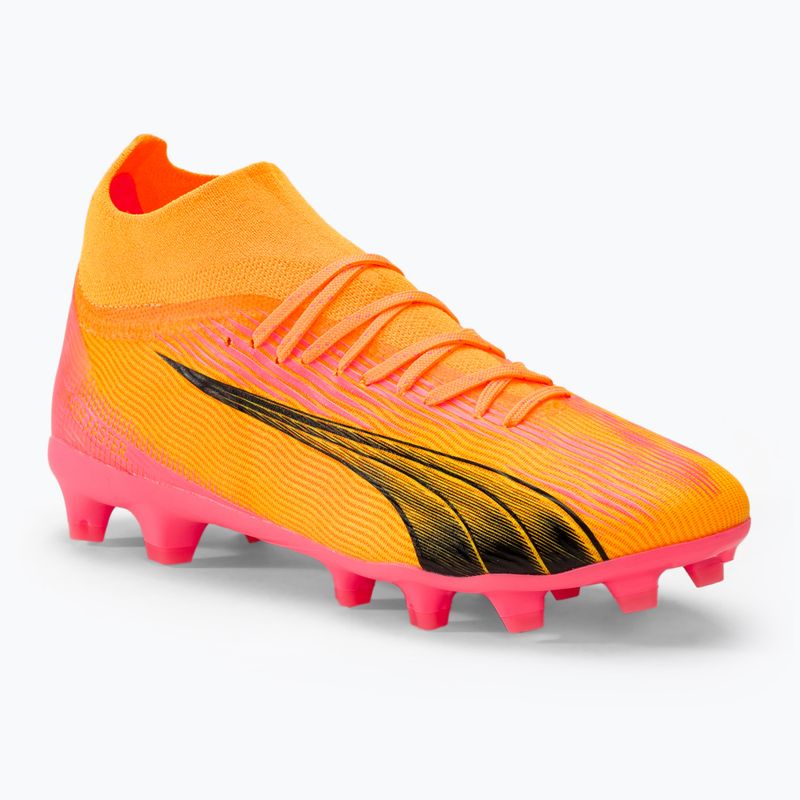 PUMA Ultra Pro FG/AG Jr Kinder Fußballschuhe sunset glow/puma schwarz/sun stream