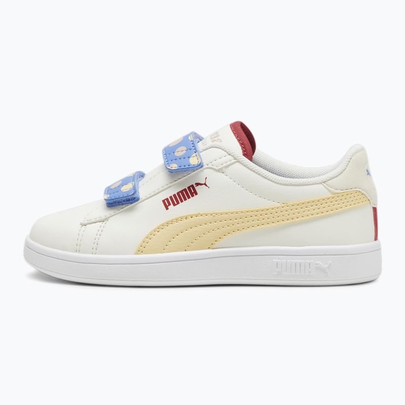 PUMA Smash 3.0 Summer Camp V PS Kinderschuhe warm weiß/kamille/puma weiß 9