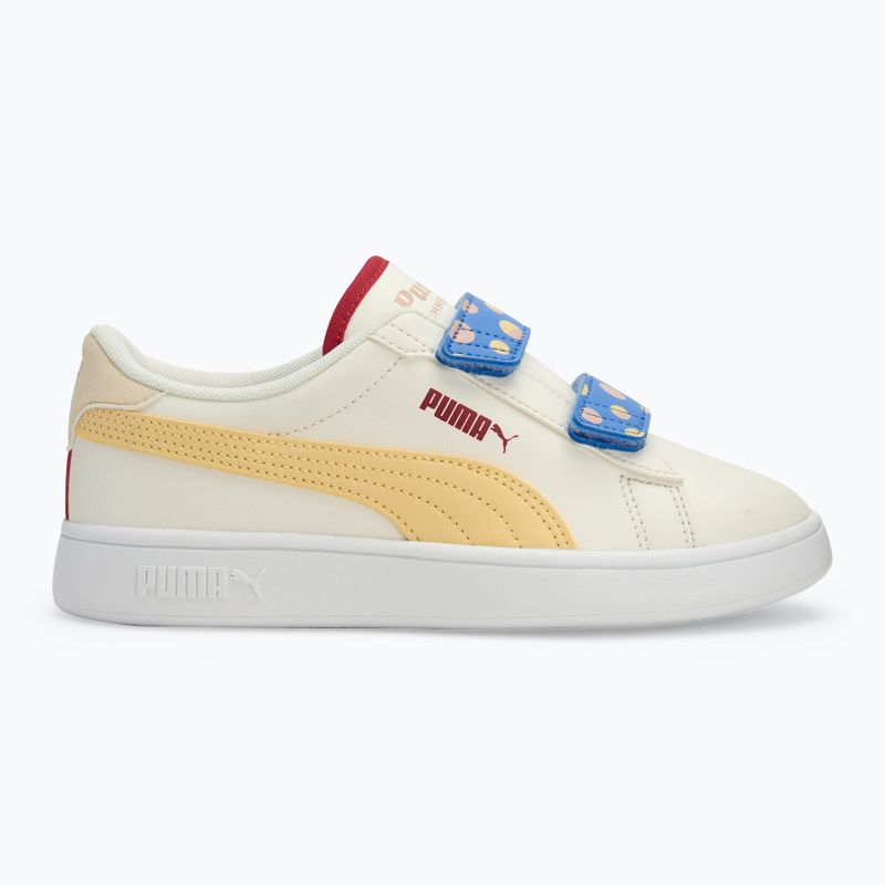 PUMA Smash 3.0 Summer Camp V PS Kinderschuhe warm weiß/kamille/puma weiß 2