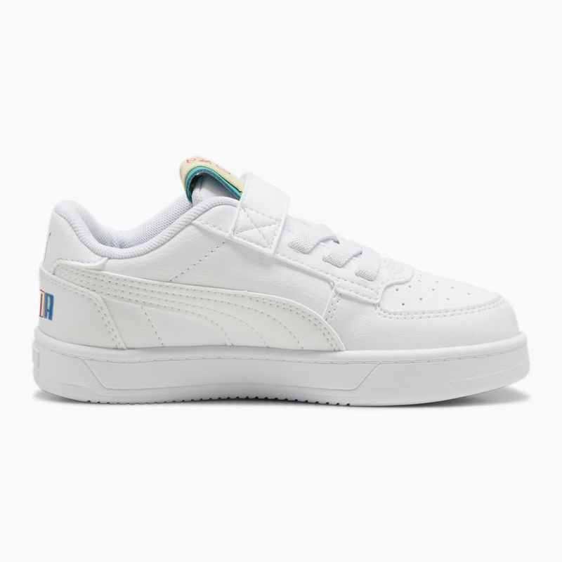 Kinderschuhe PUMA Caven 2.0 Ready, Set, Better AC+ PS puma weiß/Kobaltglasur/sparkling grün