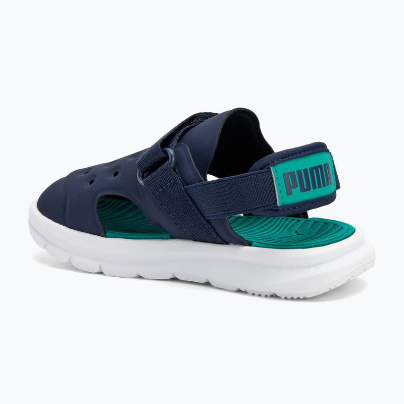 PUMA Evolve AC Inf Kindersandalen puma navy/sparkling green/puma weiß 3