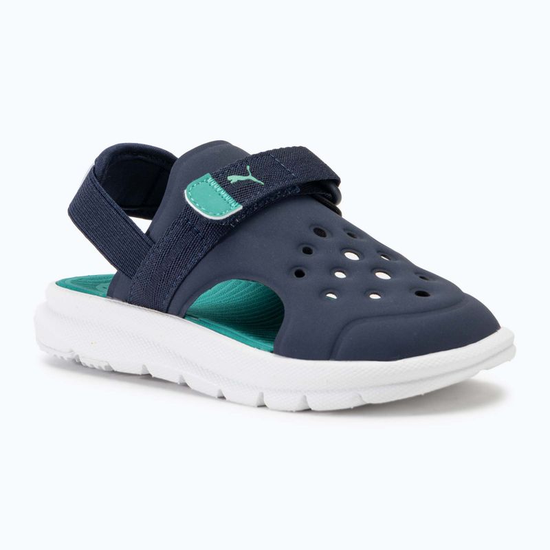 PUMA Evolve AC PS Kindersandalen puma navy/sparkling green/puma weiß