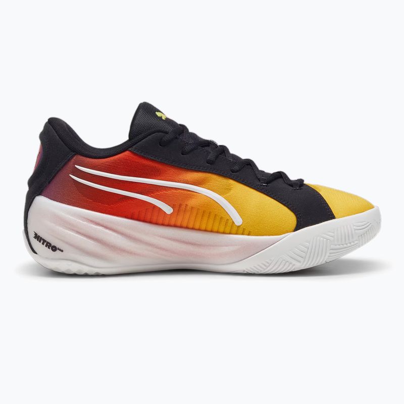PUMA All-Pro Nitro Showtime gelb sizzle/violett schimmern Männer Basketball-Schuhe 8