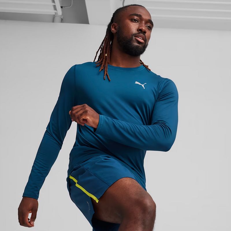 Herren PUMA Run Cloudspun blau Lauf-Longsleeve 3