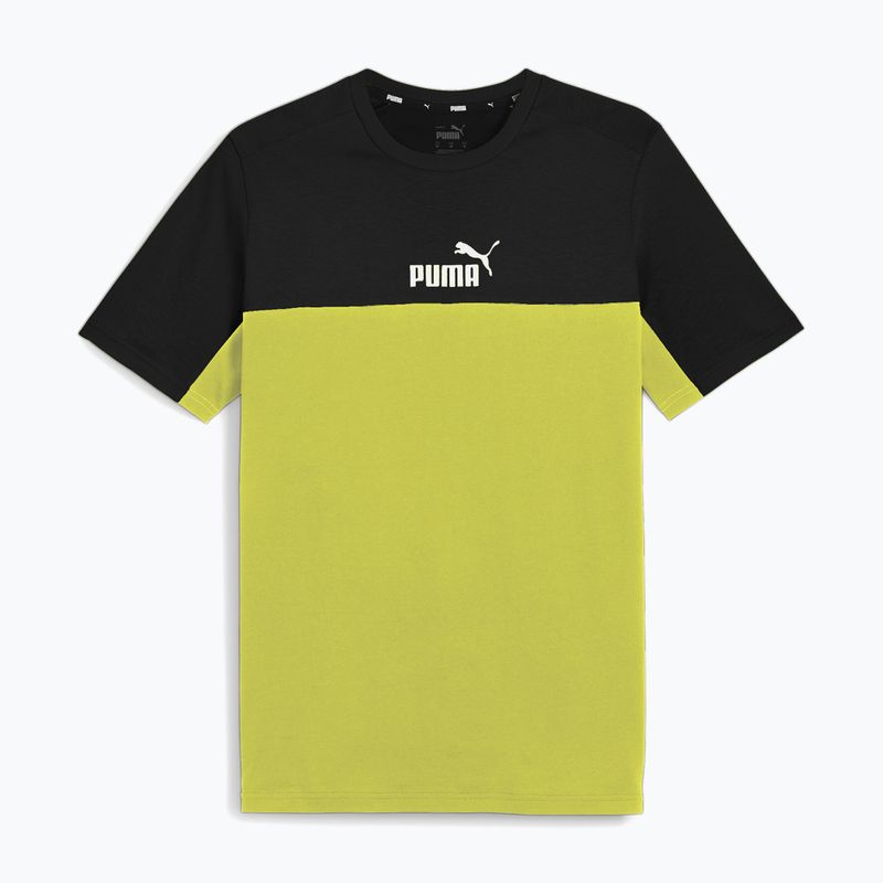 PUMA ESS+ Block Tee für Herren puma schwarz/lime sheen