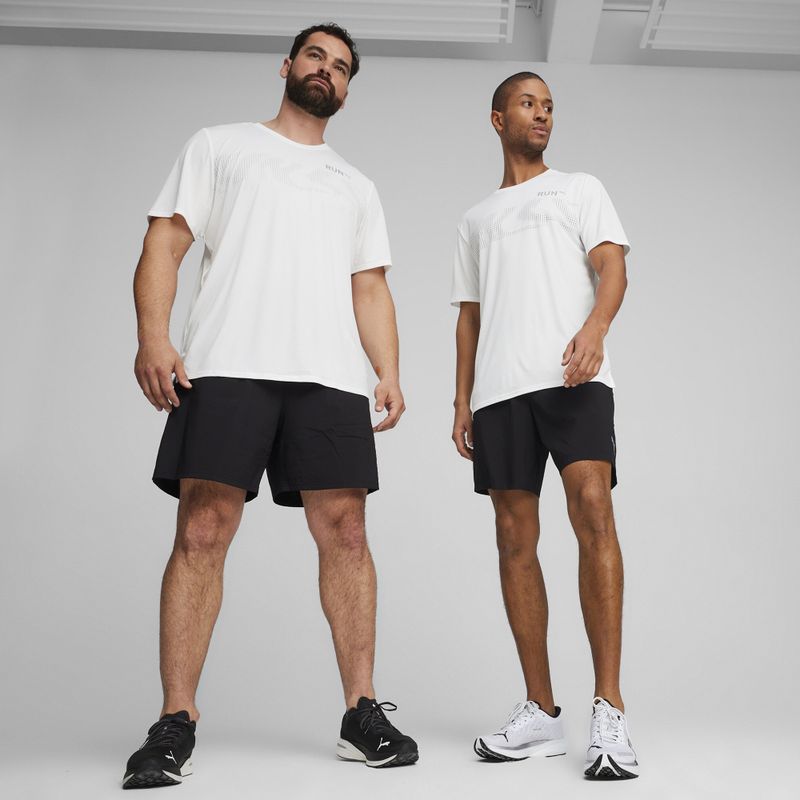 Herren Lauf-T-Shirt PUMA Run Favorite Graphic weiß
