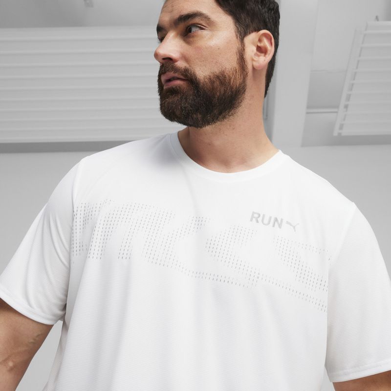 Herren Lauf-T-Shirt PUMA Run Favorite Graphic weiß