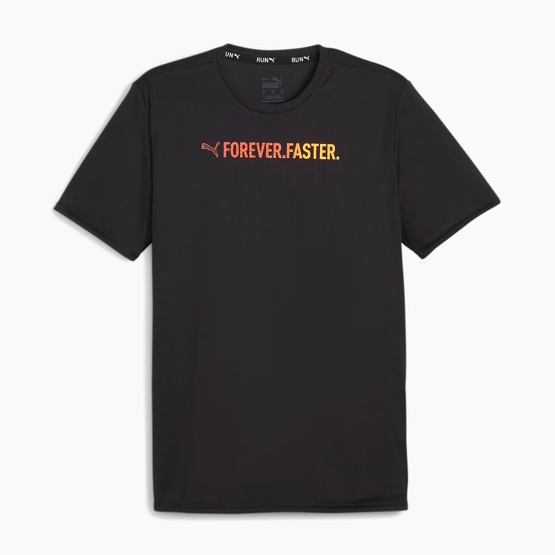 PUMA Run Favorite Graphic schwarzes Laufshirt für Herren