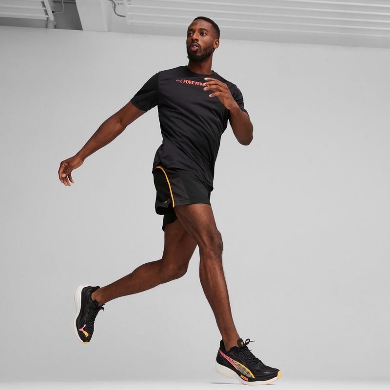 PUMA Run Favorite Graphic schwarzes Laufshirt für Herren