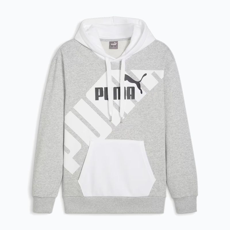 Herren PUMA Power Graphic Hoodie TR hellgrau meliert Sweatshirt