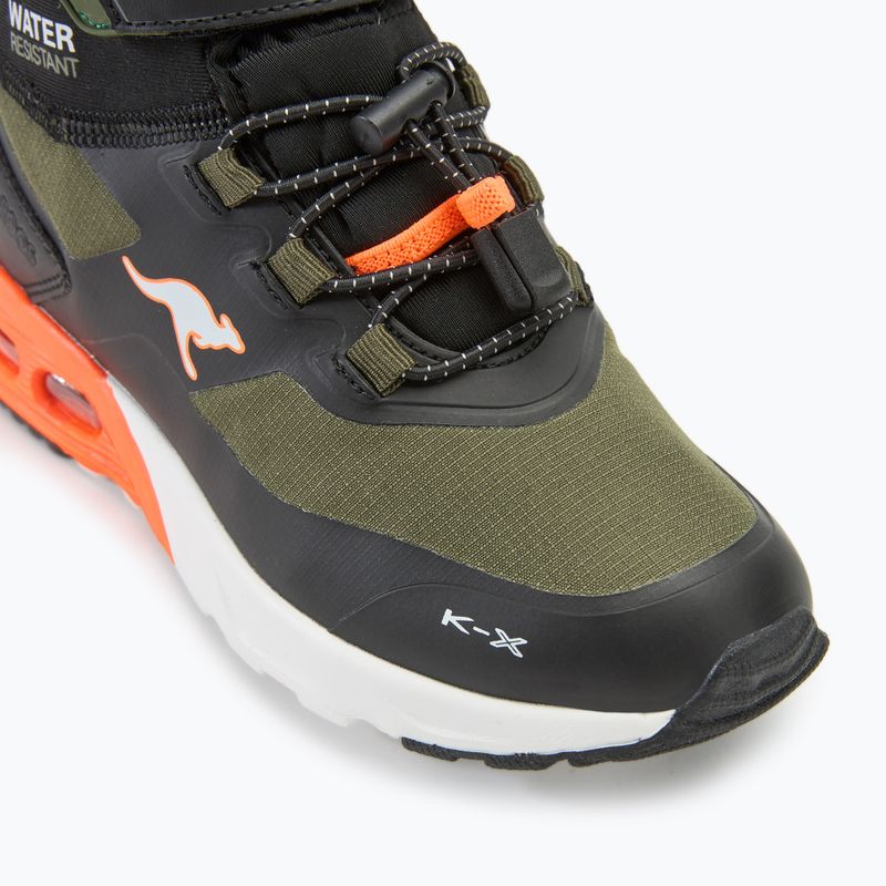 KangaROOS KX-Toke Mid EV Kinderschuhe Militärgrün / Neon Orange 7