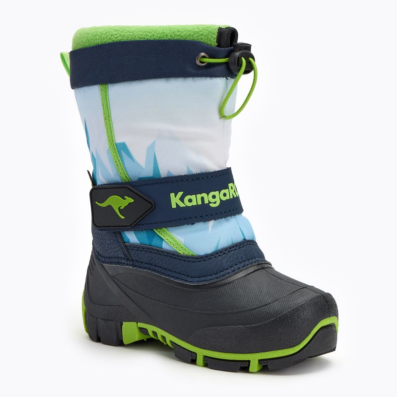 KangaROOS Kanga-Bean IV dk navy/ lime Kinderschneestiefel