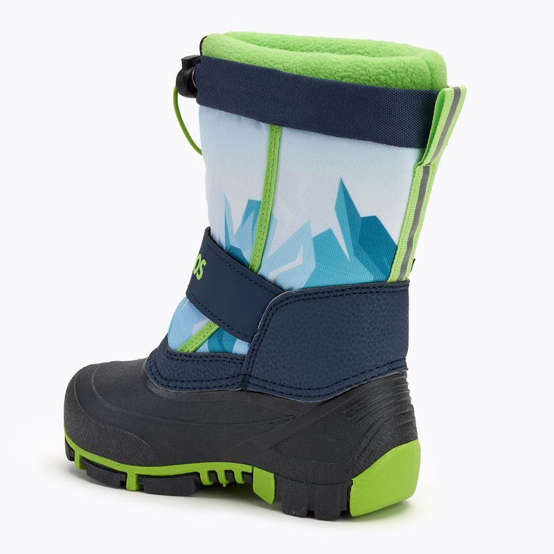 KangaROOS Kanga-Bean IV dk navy/ lime Kinderschneestiefel 3