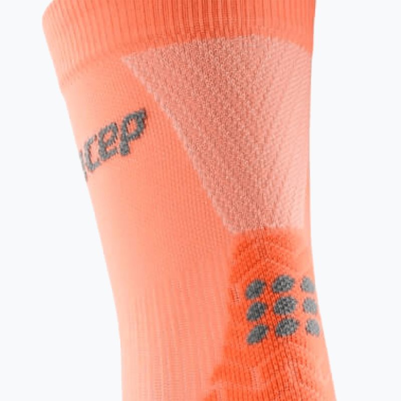 CEP Women's Compression Socks Ultralight Mid Cut coral/cream 4