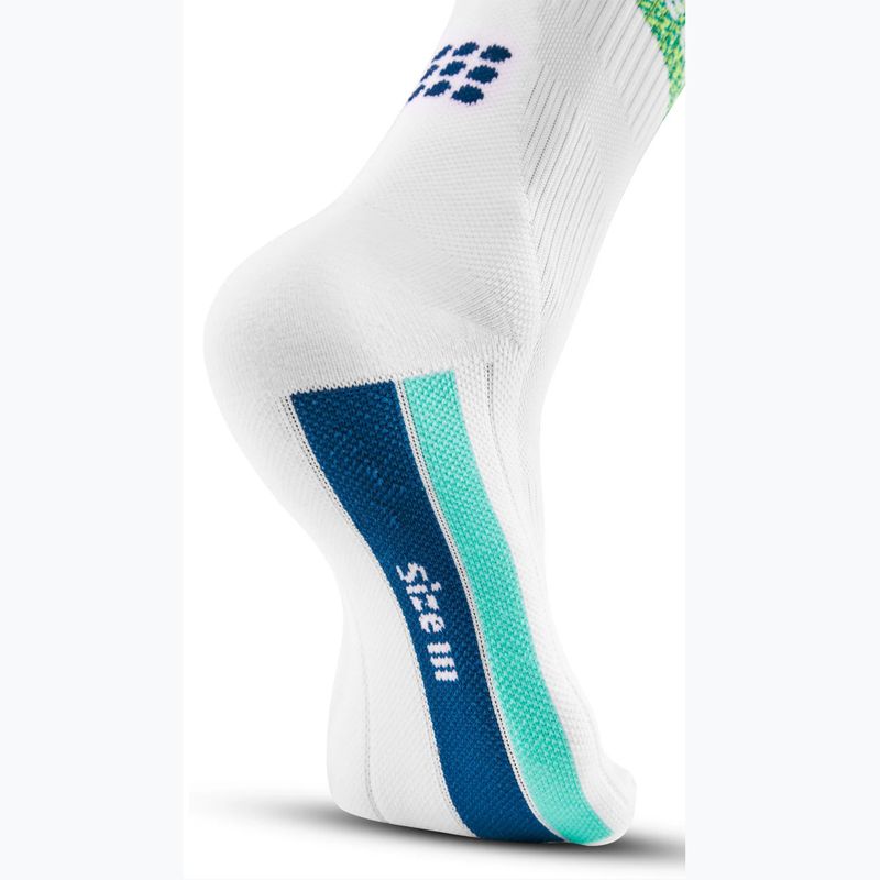 CEP Miami Vibes 80's Herren Kompression Laufsocken weiß/grün aqua 6