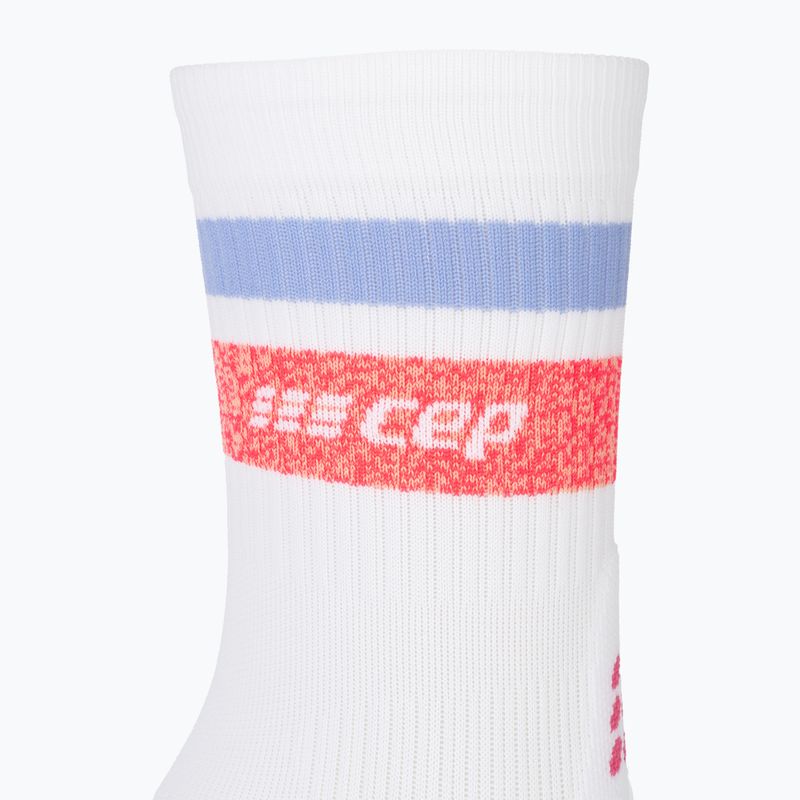 CEP Miami Vibes 80er Jahre weiß/rosa Himmel Männer Kompression laufen Socken 5