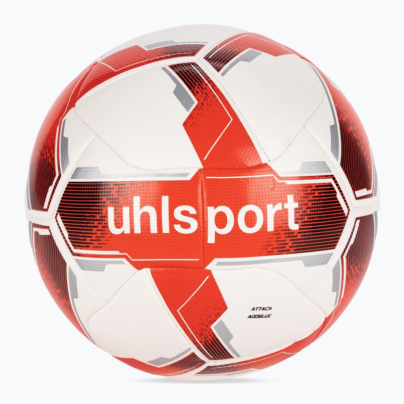 Uhlsport Attack Addglue Fußball weiß/rot/silber Größe 4