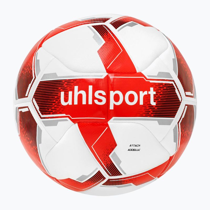 Uhlsport Attack Addglue Fußball weiß/rot/silber Größe 5 4