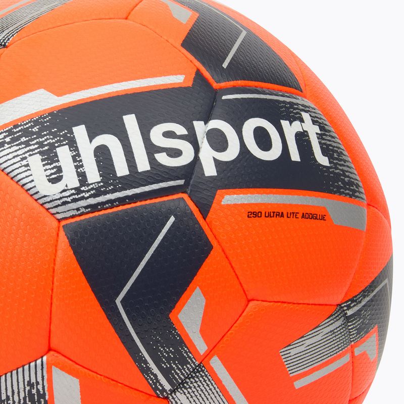 Fußball uhlsport 290 Ultra Lite Addglue fluo orange/marine/silber Größe 5 3