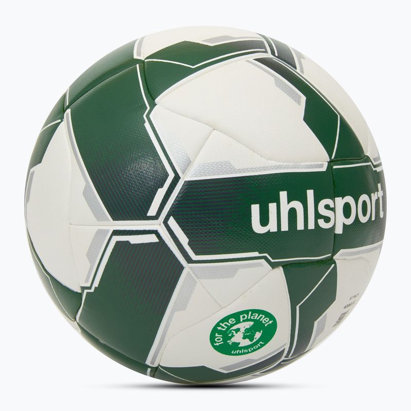 Fußball uhlsport Attack Addglue For The Planet weiß/dunkelgrün/silber Größe 4 2