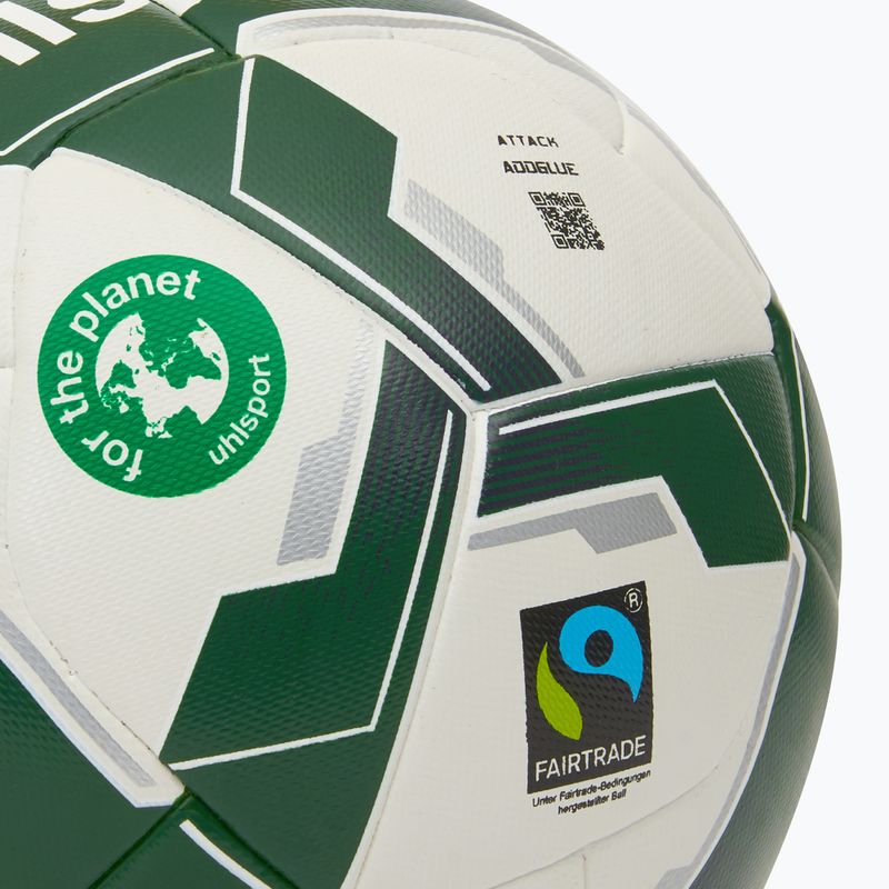 Fußball uhlsport Attack Addglue For The Planet weiß/dunkelgrün/silber Größe 4