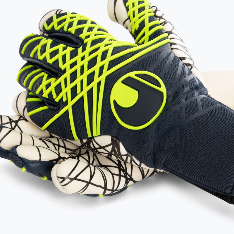 Uhlsport Prediction Ultragrip HN Torwarthandschuhe navy/weiß/fluo gelb 3