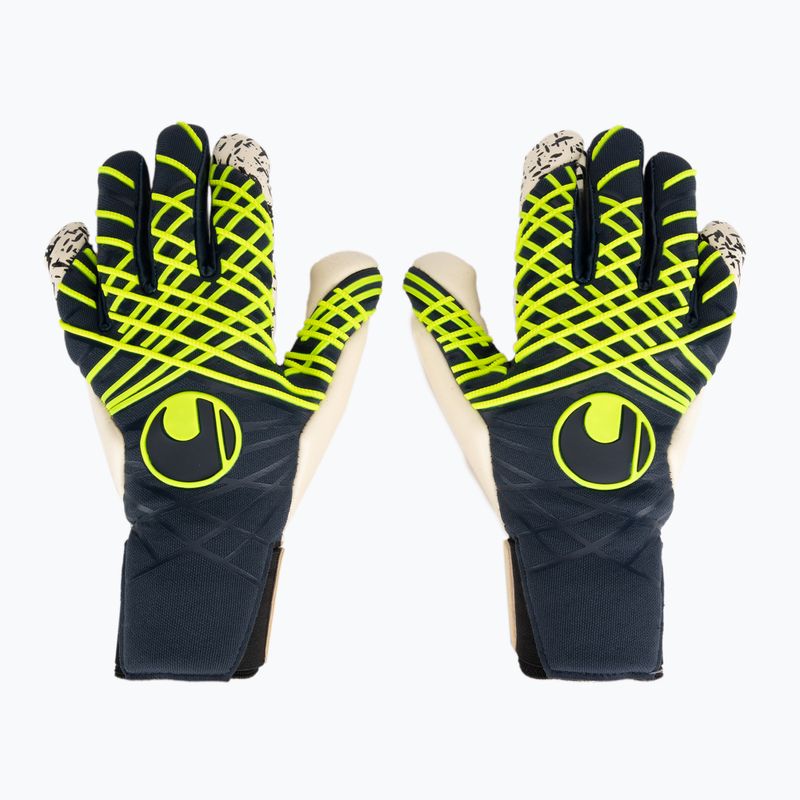 Uhlsport Prediction Flex HN Torwarthandschuhe navy/weiß/fluo gelb