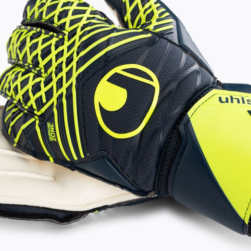 Uhlsport Prediction Supersoft Torwarthandschuhe navy/weiß/fluo gelb 3