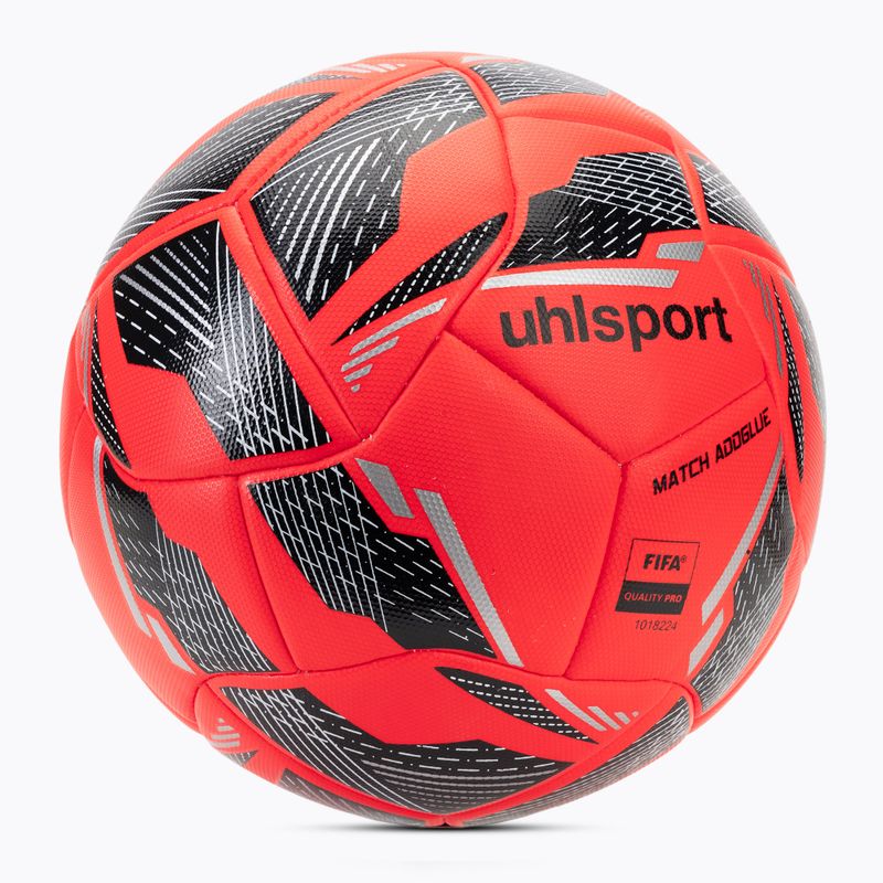 Fußball uhlsport Match Addglue fluo rot/navy/silver Größe 5 2