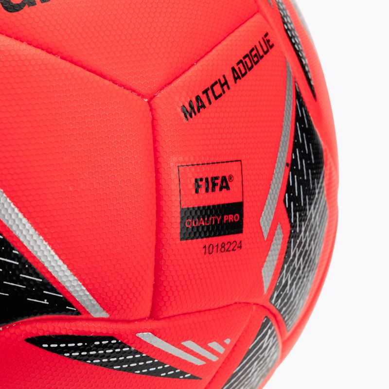 Fußball uhlsport Match Addglue fluo rot/navy/silver Größe 5 3