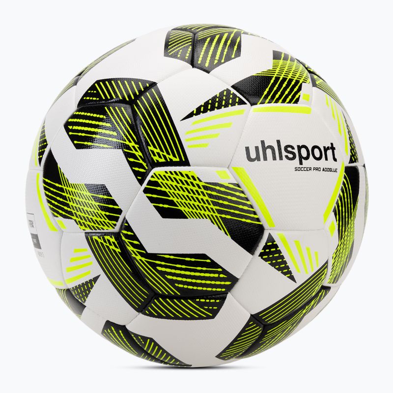 Uhlsport Pro Addglue Fußball weiß/schwarz/fluo gelb Größe 5 2