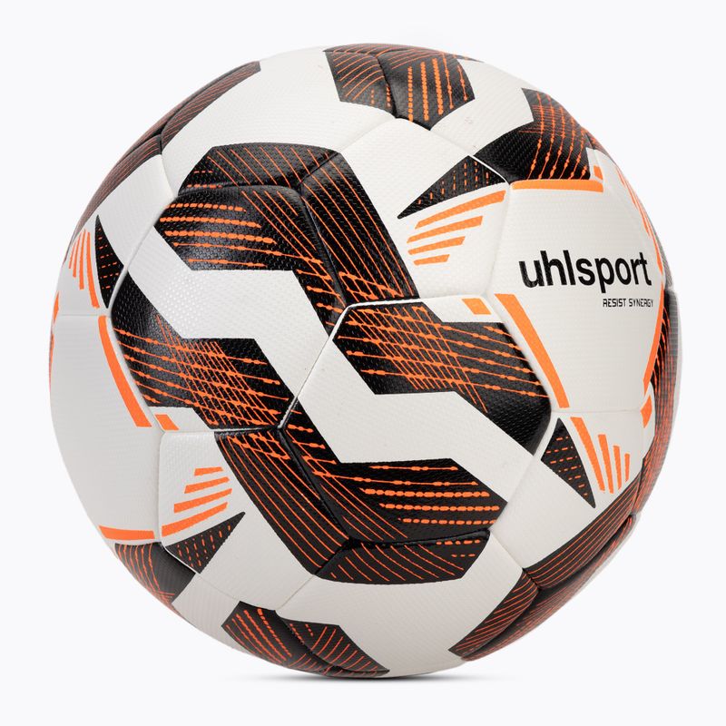 Uhlsport Resist Synergy Fußball weiß/schwarz/fluo orange Größe 4 2