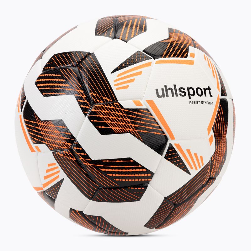 Uhlsport Resist Synergy Fußball weiß/schwarz/fluo orange Größe 5 3