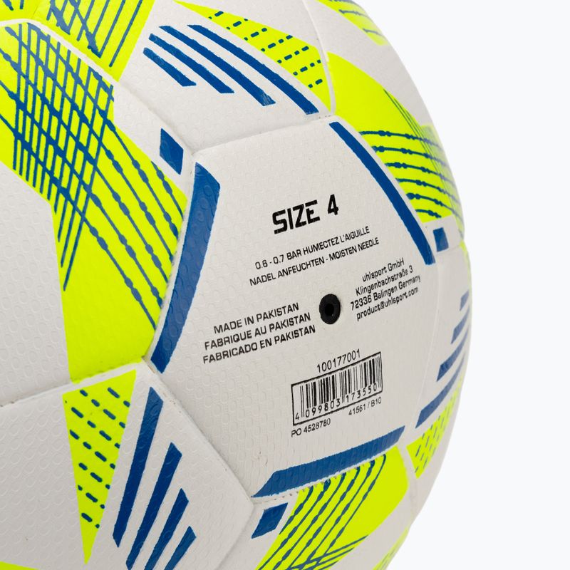 Fußball uhlsport 350 Lite Addglue weiß/fluo gelb/dunkelblau Größe 4 3