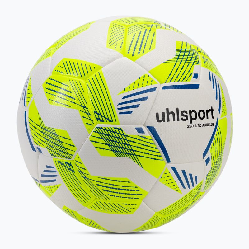 Fußball uhlsport 350 Lite Addglue weiß/fluo gelb/dunkelblau Größe 5 2