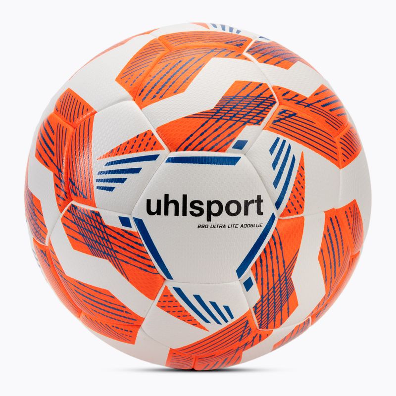 Fußball uhlsport 290 Ultra Lite Addglue weiß/fluo orange/dunkelblau Größe 4