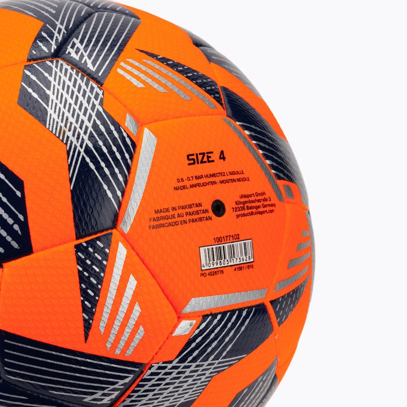Fußball uhlsport 290 Ultra Lite Addglue fluo orange/navy/silver Größe 4 3