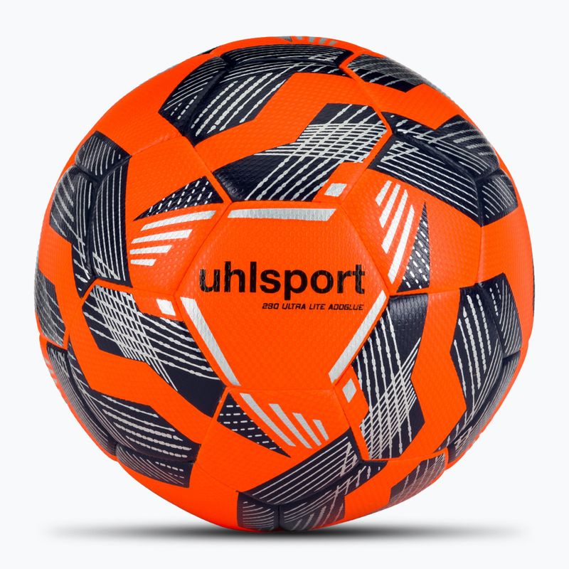 Fußball uhlsport 290 Ultra Lite Addglue fluo orange/navy/silver Größe 5