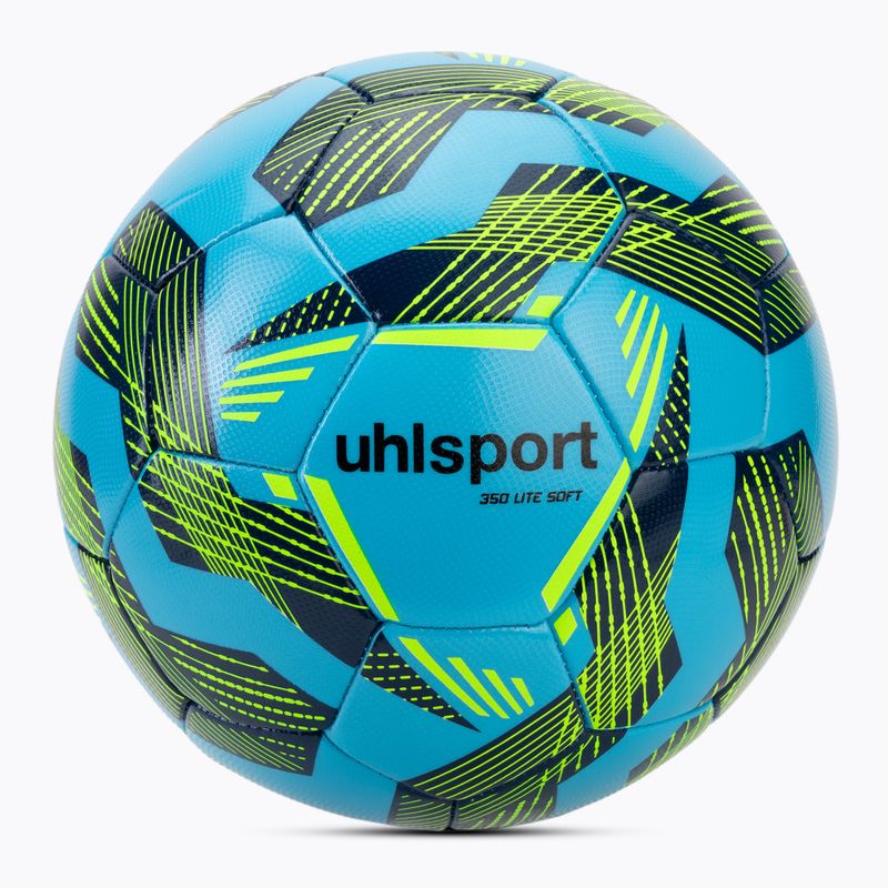 Fußball uhlsport Lite Soft 350 hellblau/navy/neo gelb Größe 5