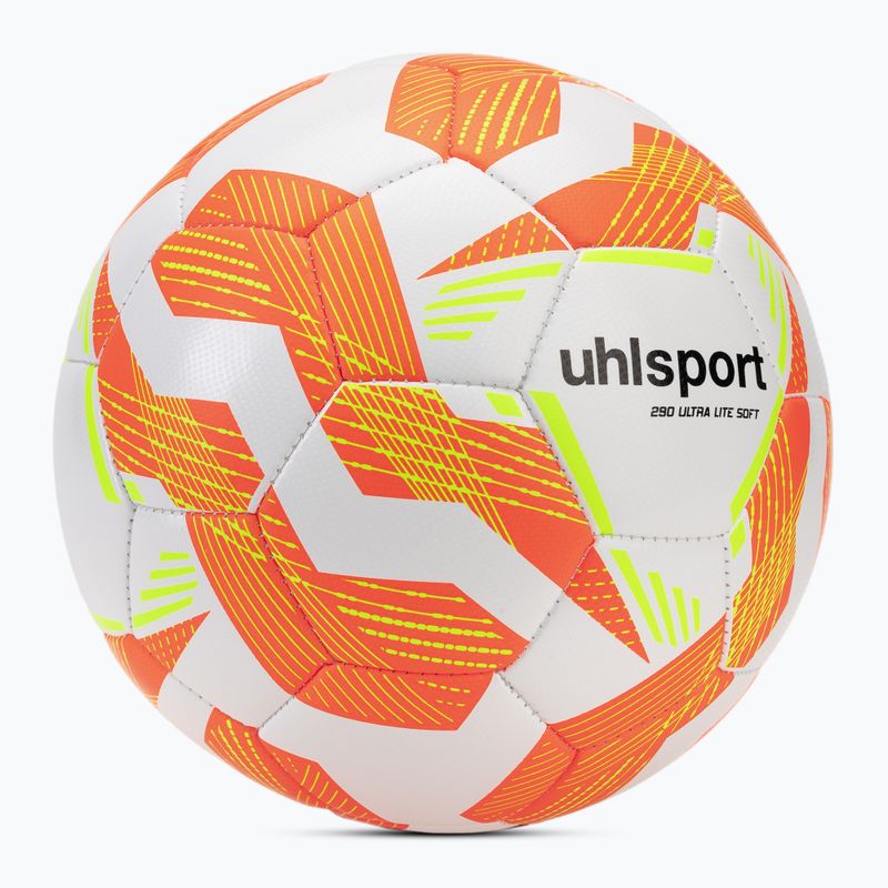 Fußball uhlsport Ultra Lite Soft 290 weiß/fluo orange/fluo gelb Größe 4 2