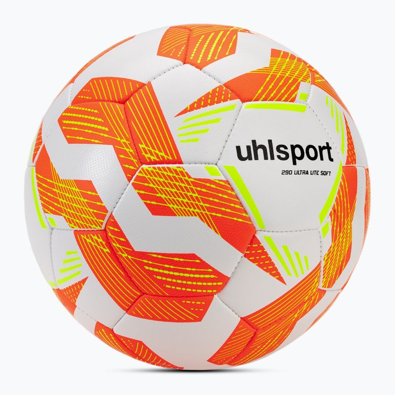 Fußball uhlsport Ultra Lite Soft 290 weiß/fluo orange/fluo gelb Größe 5 2